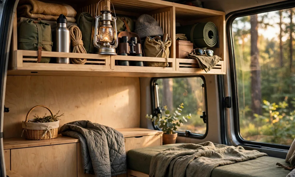 How to Build a Custom Overhead Storage Shelf in Your Van